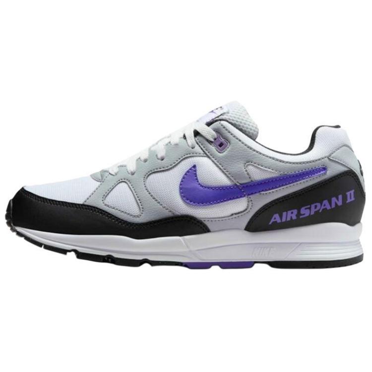 Nike Air Span 2 Anti-Slip Wear-Resistant Low-Top Casual Shoes Men's Black White Purple