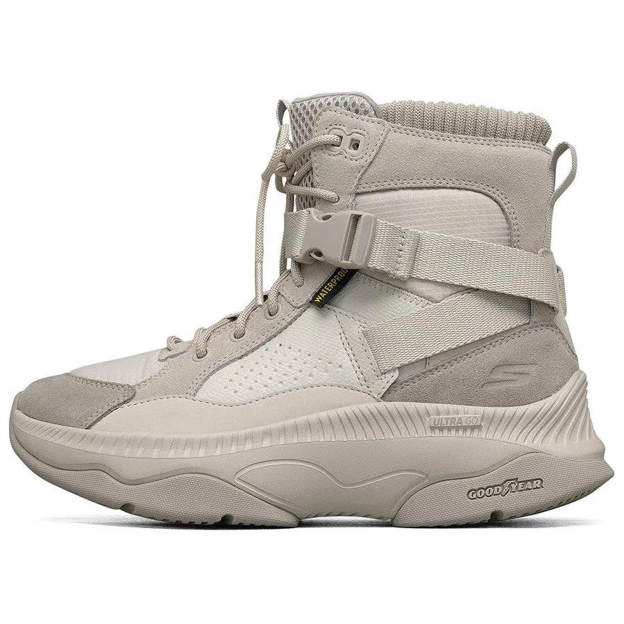 Skechers On The GO Fle Thermal Waterproof Abrasion Resistant Short Outdoor Boots Women's White Gray