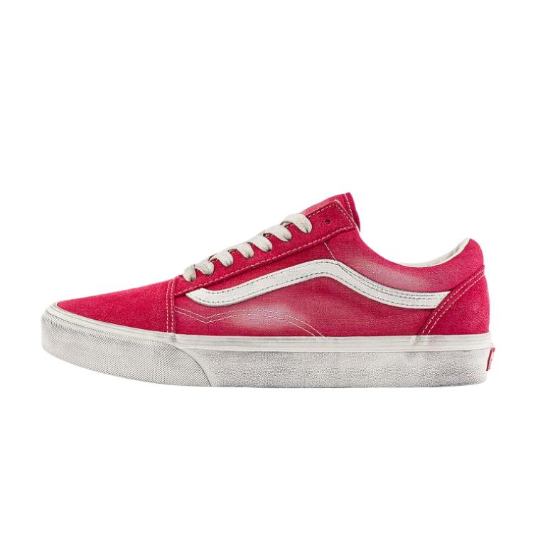 Vans Low Top Skateboard Shoes Unisex Red White