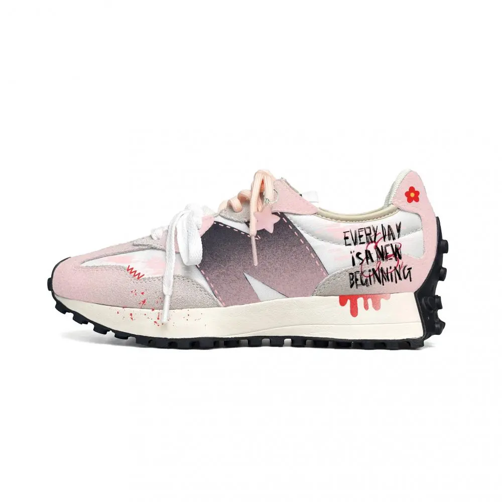 New Balance NB 327 Abrasion Resistant Low top Casual Running Shoes Women's White Pink