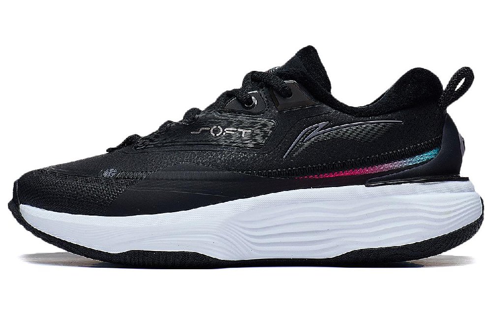LiNing SOFT WARM Cushioning Breathable Low Top Running Shoes Women's Black