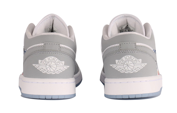 Jordan Air Jordan 1 Vintage Basketball Shoes Women's Low Top Gray