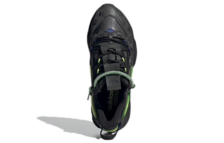 Adidas Originals Ozweego Zip Cozy Wear Resistant Running Shoes Obsidian Black Unisex