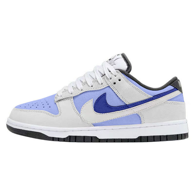 Nike Dunk Double Swoosh Anti-Slip Wear-Resistant Low-Top Skateboard Shoes Unisex Light Purple