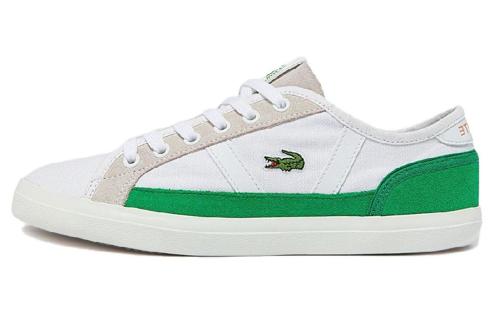 LACOSTE Low-Top Skateboard Shoes Women's White Green