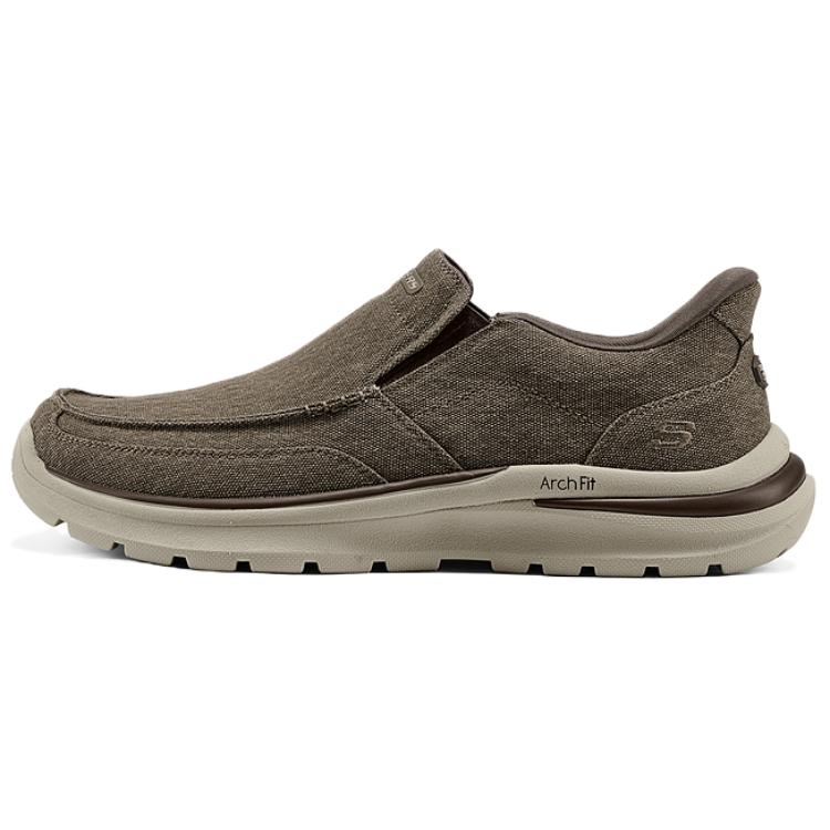 Skechers Casual Breathable Low Top Casual Shoes Men's Brown