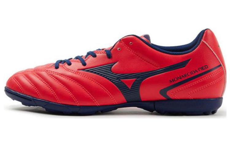 Mizuno Monarcida TF Rubber Broken Studs Durable Breathable Soccer Shoes Men's Red Blue