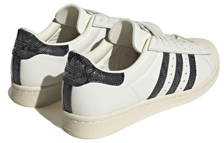 Adidas Superstar 82 White Black Snakeskin Stripes