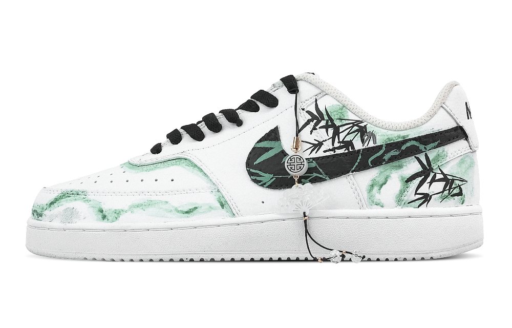 Nike Court Vision 1 Bamboo Shadow Together Anti Slip Wear Resistant Low Top Skateboard Shoes Men's Emerald