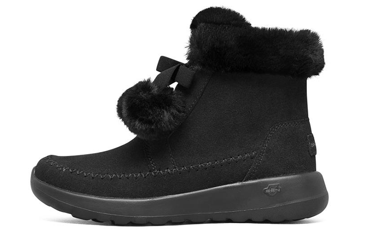 Skechers ON THE GO Warm And Wear-Resistant Short Snow Boots Women's Charcoal Black