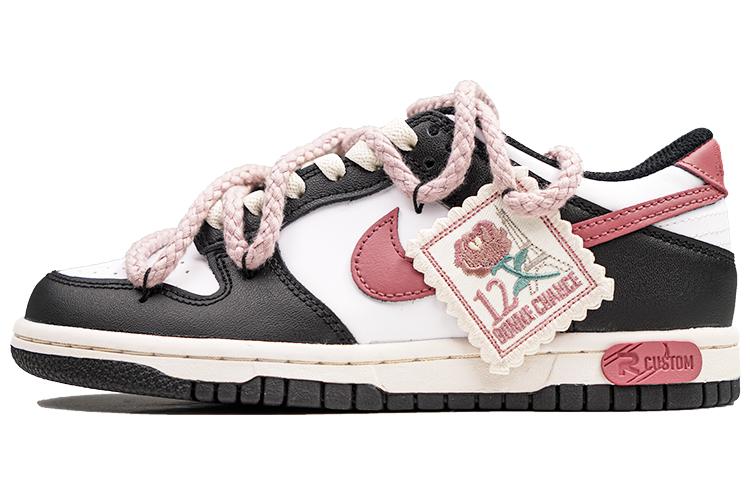 Nike Dunk Black Low Top Skateboard Shoes GS Black Pink