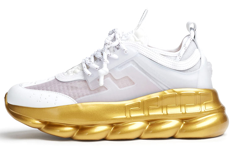 VERSACE Chain Reaction White Gold Sole