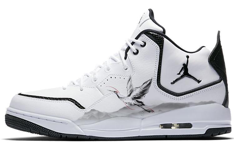 Jordan Courtside 23 Mid-Top Vintage Basketball Shoes Men's White Black