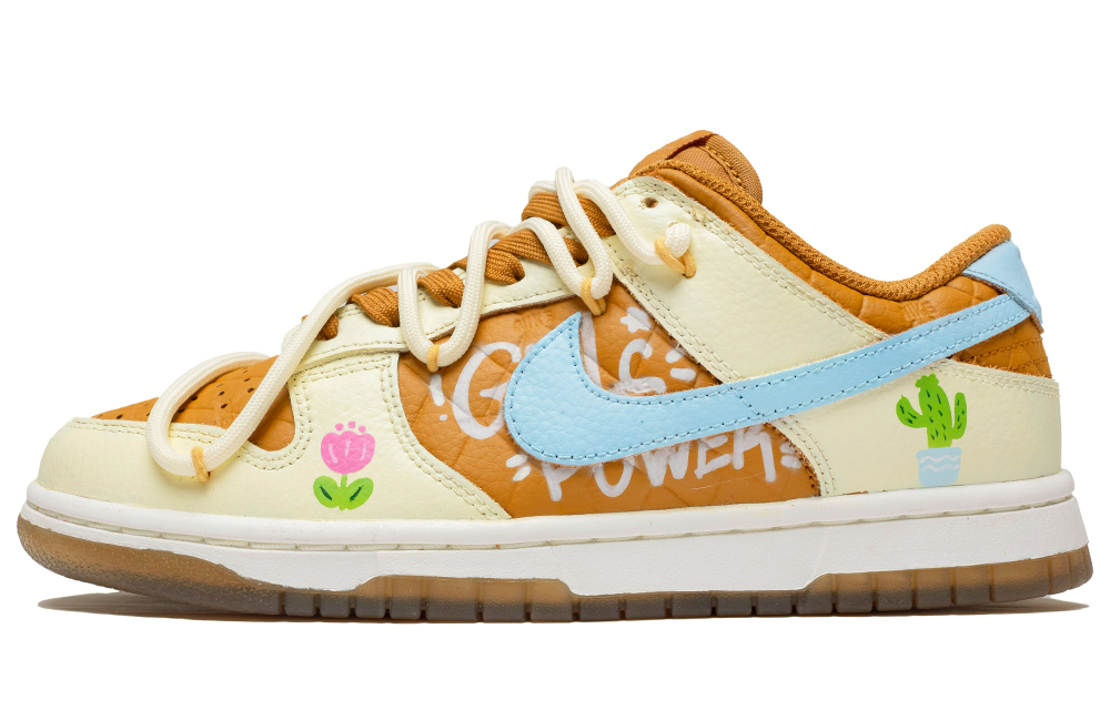 Nike Dunk Slip-Resistant Balance Low-Top Skateboard Shoes Women's Milk Brown