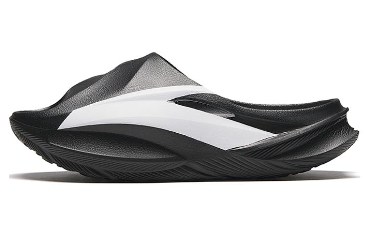Anta Life Collection Abrasion-Resistant Slide Slippers Men's Black White