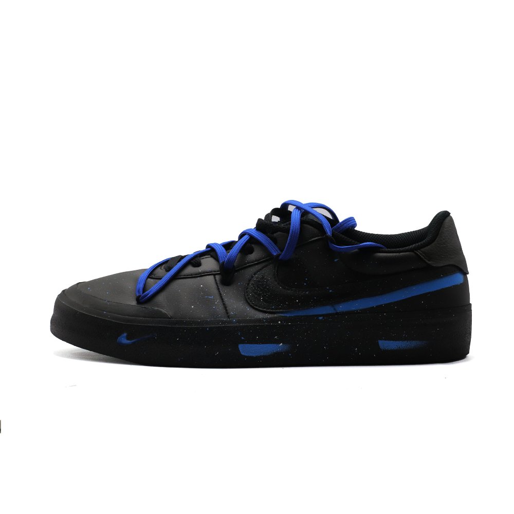 Nike Court Shot Gradient Shadow Blue Abrasion Resistant Low Top Skateboard Shoes Unisex Black