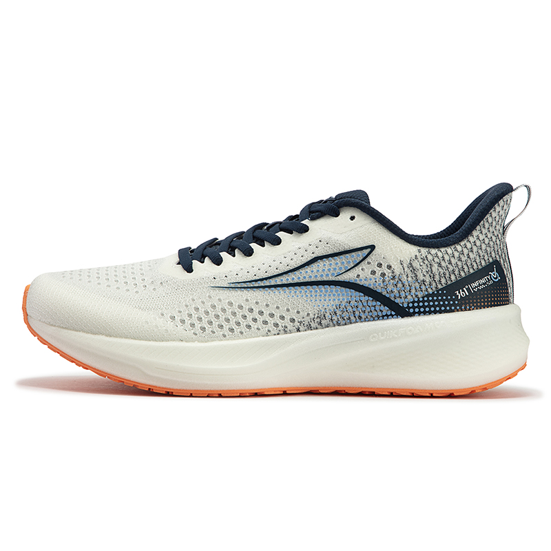 361° Flying Wing Cushioning And Breathable Low Top Casual Running Shoes Men's White Blue