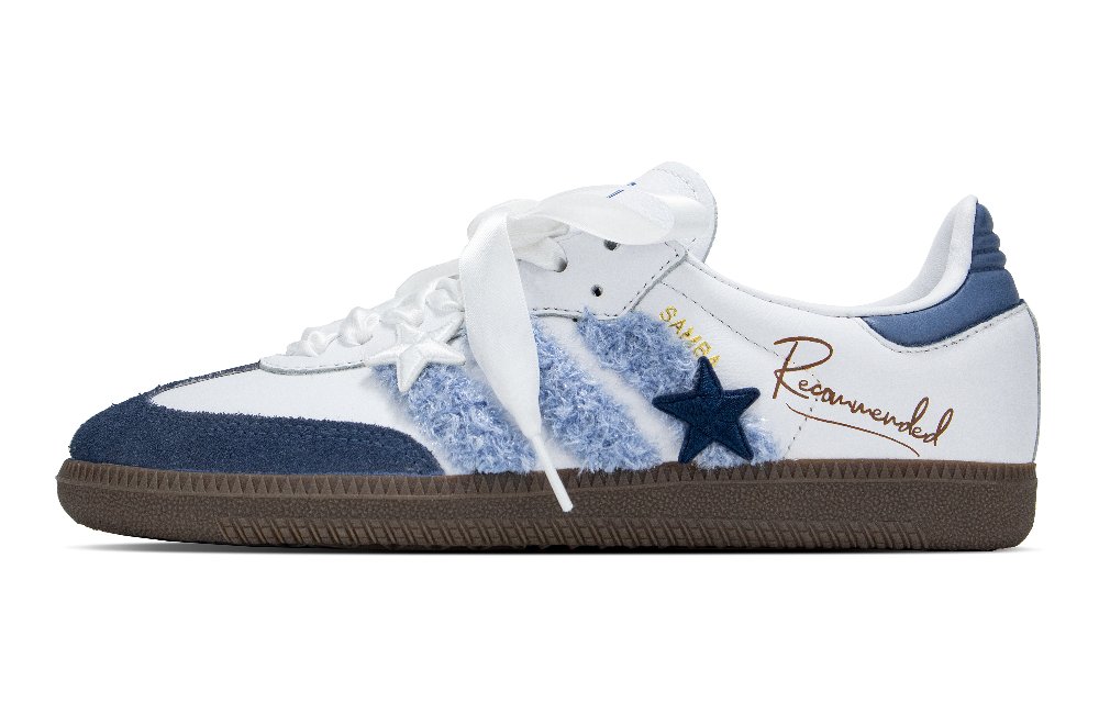 Adidas Originals Samba Low-Top Skateboard Shoes Unisex White Blue