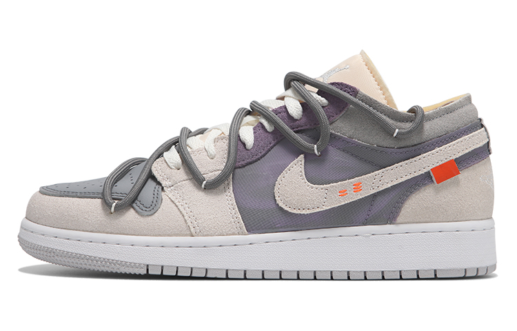 Jordan Air Jordan 1 Low SE Craft Low-Top Vintage Basketball Shoes Men's Gray Purple
