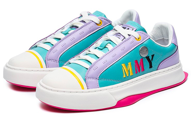 MIHARA YASUHIRO x FILA FM-4 -4 Wear-Resistant Low-Top Skateboard Shoes Women's Blue Green Purple купить в интернет-магазине Yoocart с быстрой доставкой по России.