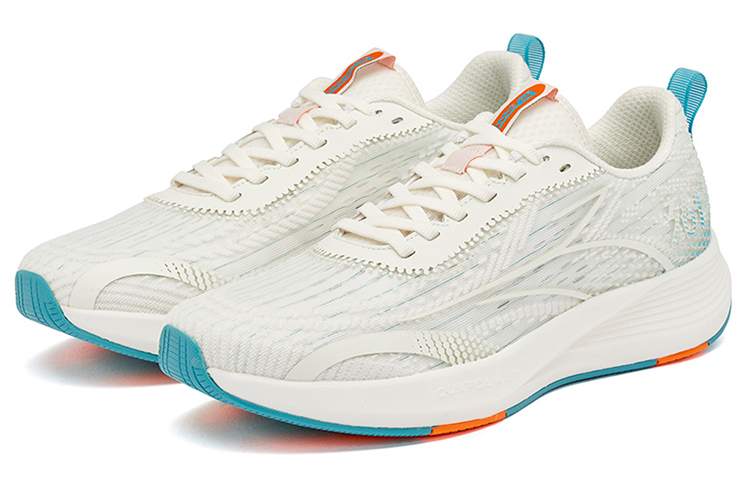 361° Feather Abrasion Resistant Low Top Running Shoes Men's White Green