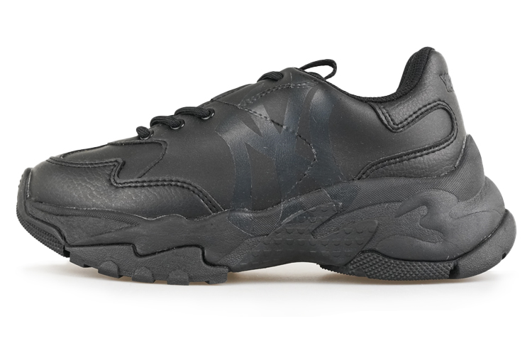 MLB Big Ball Chunky Cushioning, Slip Resistant, Lightweight, Height Enhancing Low Top Chunky Sneakers Unisex Black