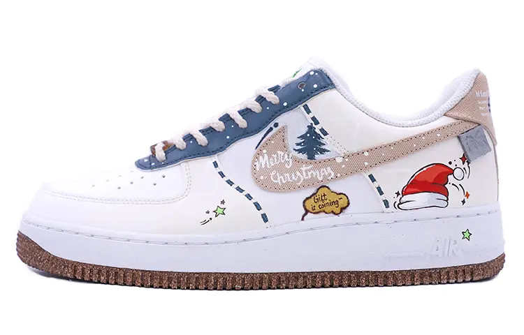 Nike Air Force 1 07 Himalay Rhubarb Anti-Slip And Wear-Resistant Lightweight Low-Top Skateboard Shoes Men's Green Brown