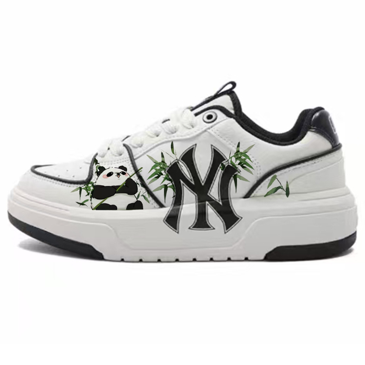 MLB Chunky Liner Unique Charm Free Spirited And Dynamic Abrasion Resistant Low Top Skateboard Shoes Unisex White