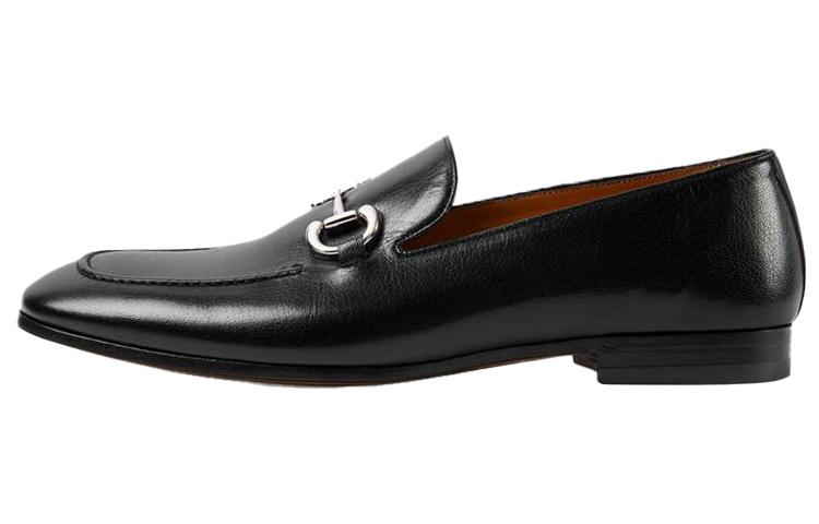 GUCCI Horsebit Casual Single Shoes Men's Black
