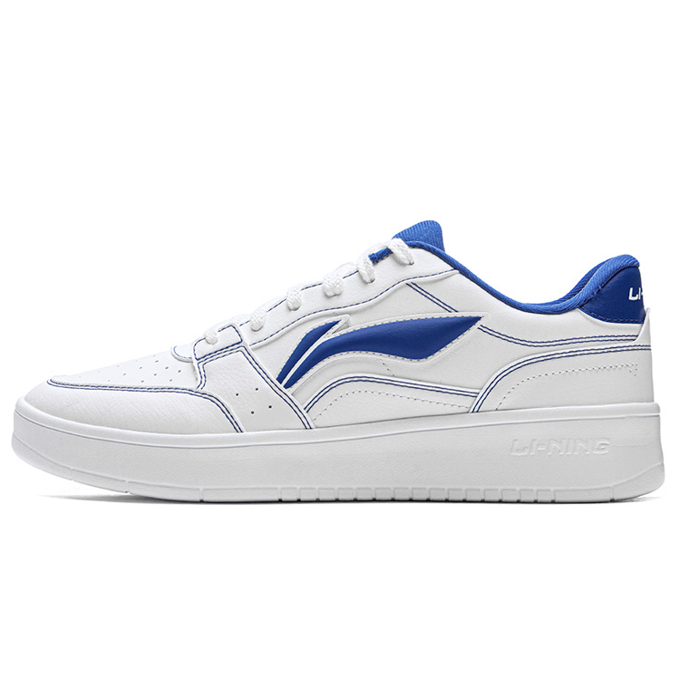 LiNing Low Top Skateboard Shoes Men's White Blue