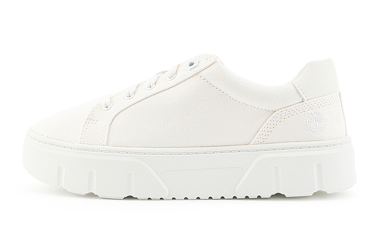 Timberland Laurel Court Low Lace Up Sneakers 'White Canvas' Women's