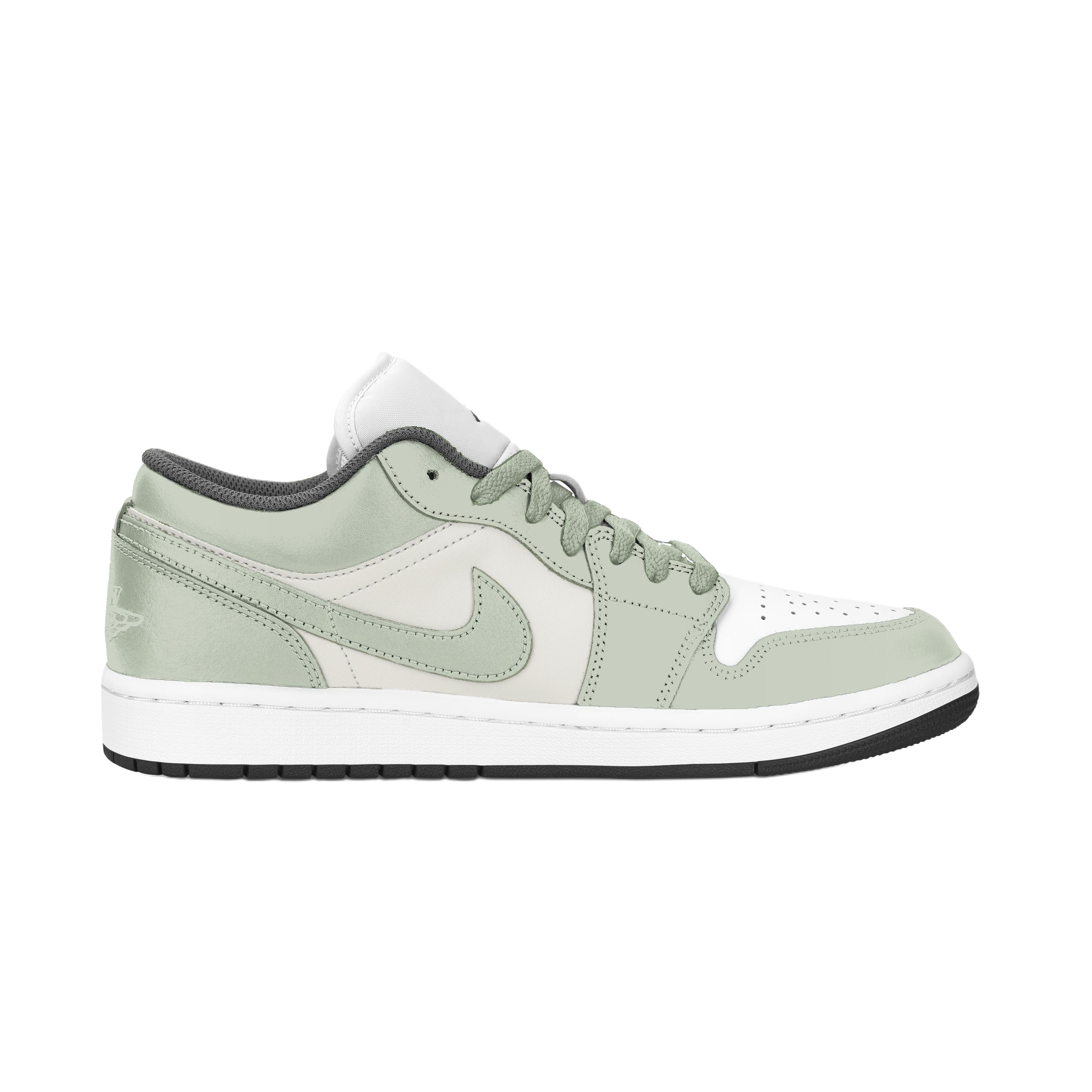Jordan Air Jordan 1 Speckled Green Dreamy Abrasion Resistant Low top Vintage Basketball Shoes Unisex Green White Yellow