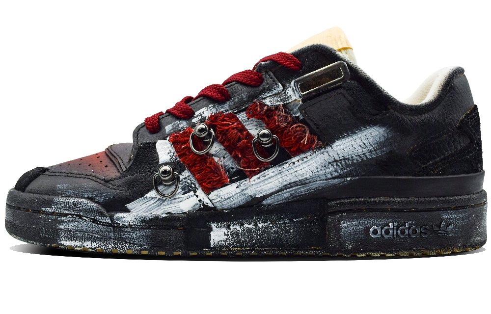 Adidas Originals FORUM Skateboard Shoes Unisex Low-Top Black/Red