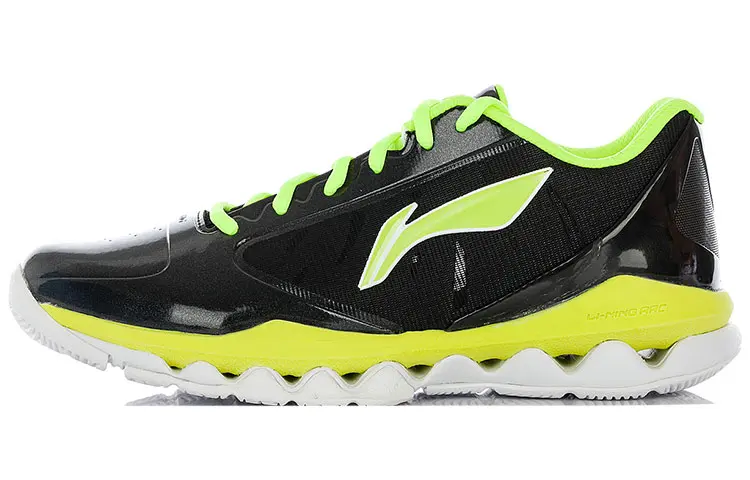 LiNing Arc 3.0 Cushioning, Slip Resistant, Abrasion Resistant Coverage Low top Basketball Shoes Men's Black Yellow