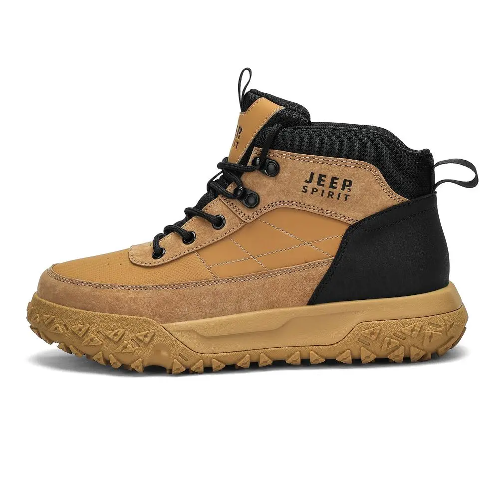 JEEP SPIRIT Short Mid Calf Outdoor Boots Men's Sunrise Yellow