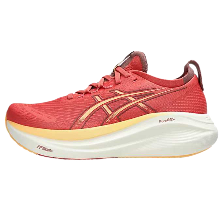 Asics GEL NIMBUS 27 Shock Absorbers Low Top Running Shoes Women's Red