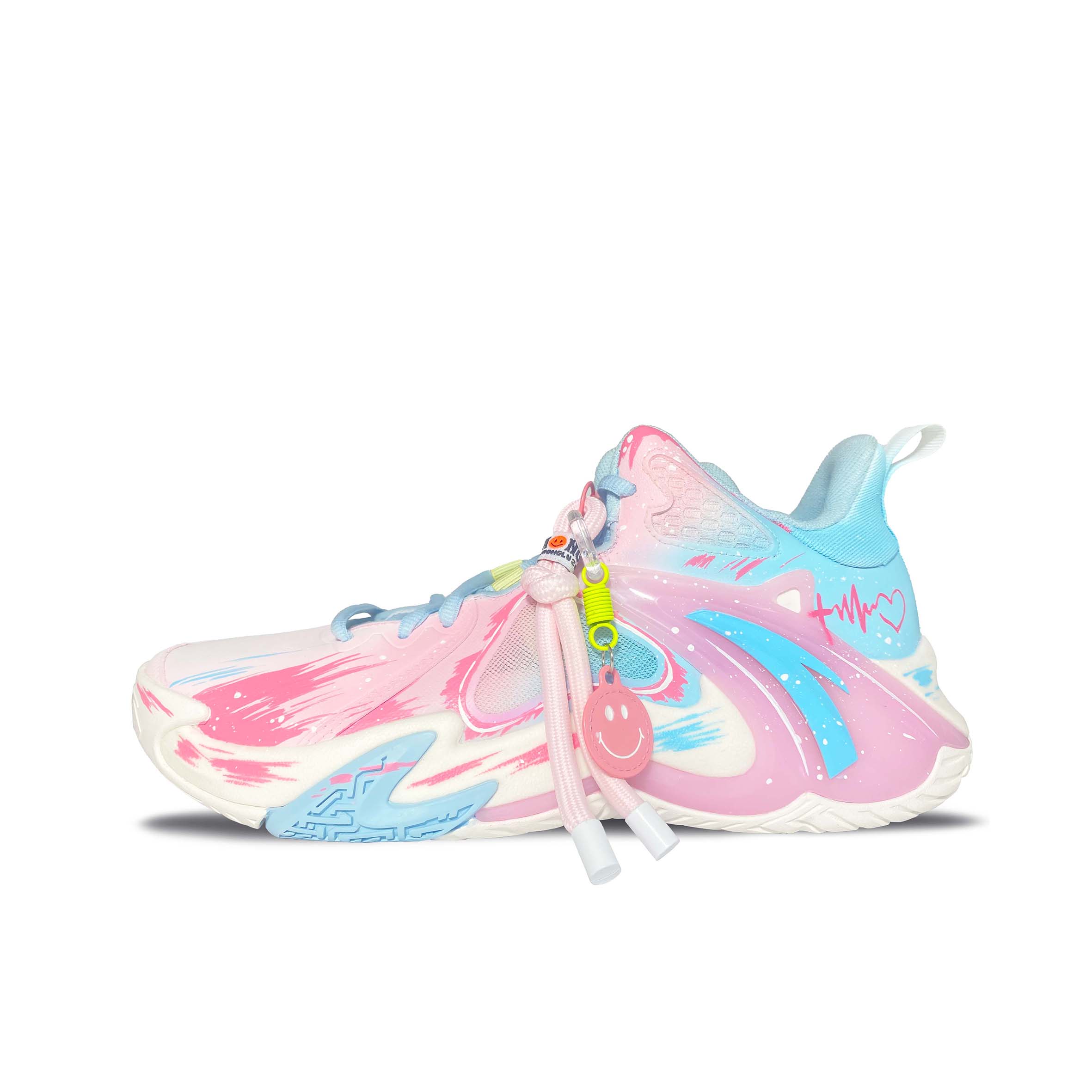 ANTA Airspace 4 Basketball Shoes Men's Low top Blue, Pink