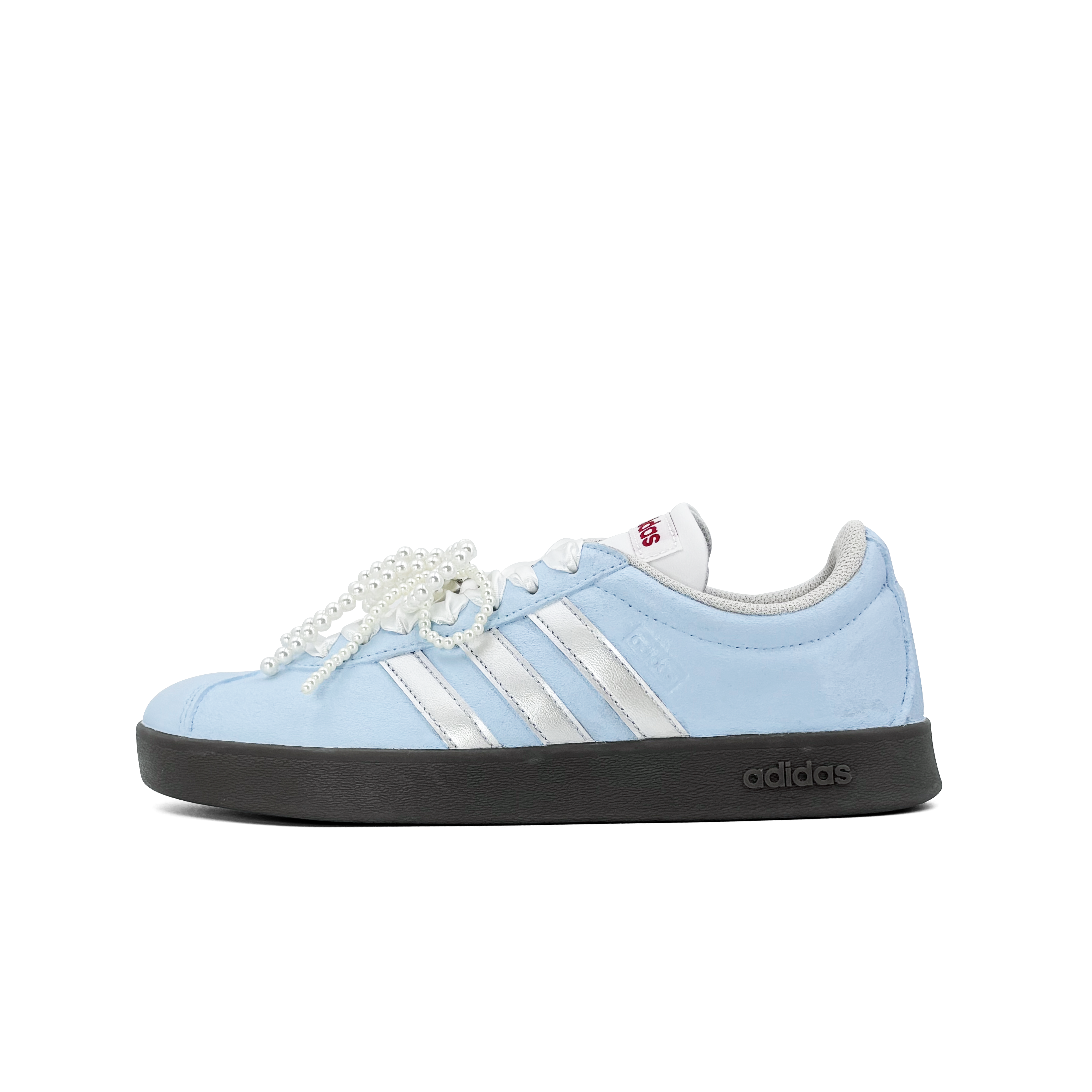 Adidas Abrasion Resistant Low top Skateboard Shoes Unisex Blue Silver