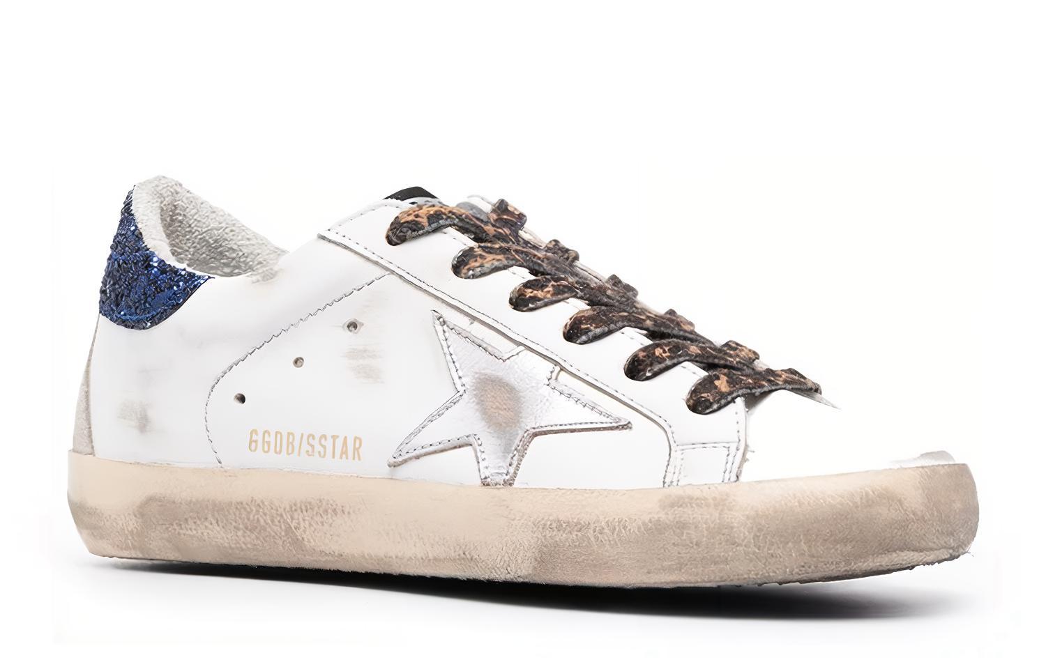 Golden Goose Super Star Stylish Skateboarding Shoes Women's White Blue Vintage Version купить в интернет-магазине Yoocart с быстрой доставкой по России.