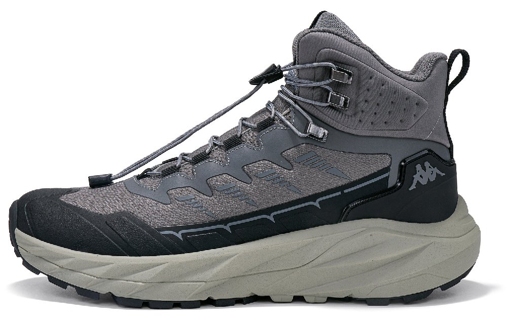 Kappa Anti Slip Wear Resistant High Top Running Shoes Men's Slate Gray