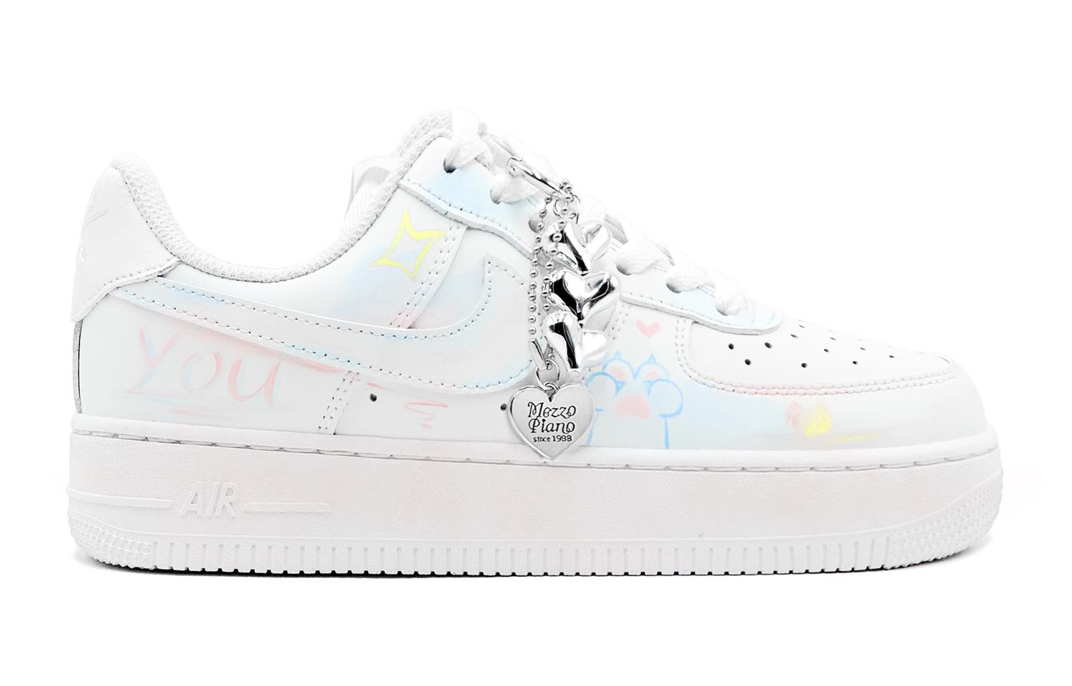 Nike Air Force 1 Air Force 1, Romantic Casual Multicolor Love Confession Low Top Skateboard Shoes Men's Blue Yellow купить в интернет-магазине Yoocart с быстрой доставкой по России.