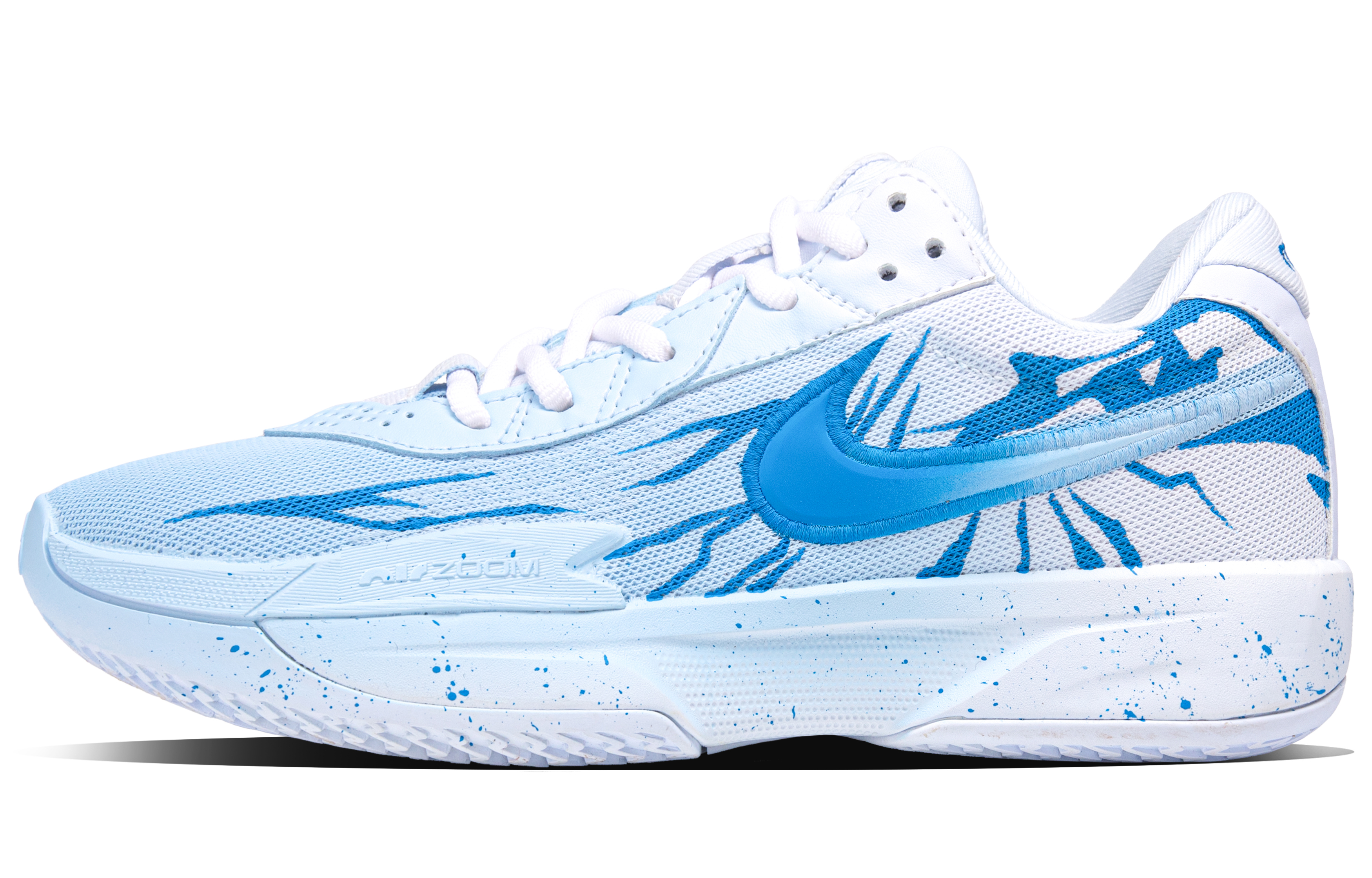 Nike Air Zoom G.T. Cut Academy Lan Dong Abrasion Resistant Low Top Basketball Shoes Unisex White Blue