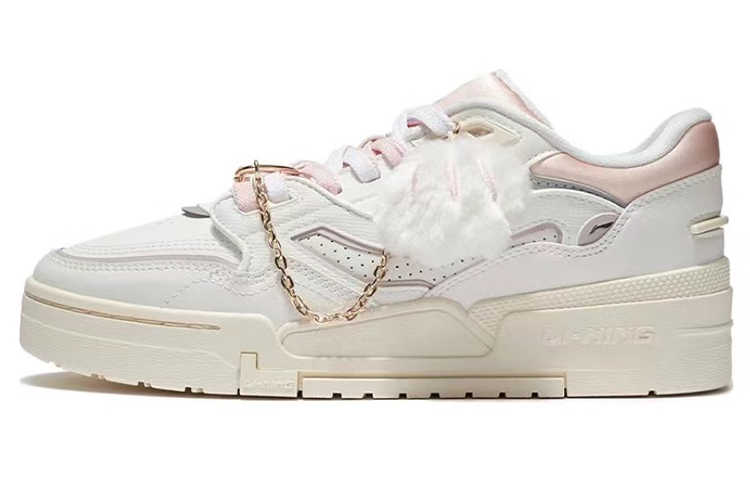 LiNing Low-Top Skateboard Shoes Women's Pink White купить в интернет-магазине Yoocart с быстрой доставкой по России.
