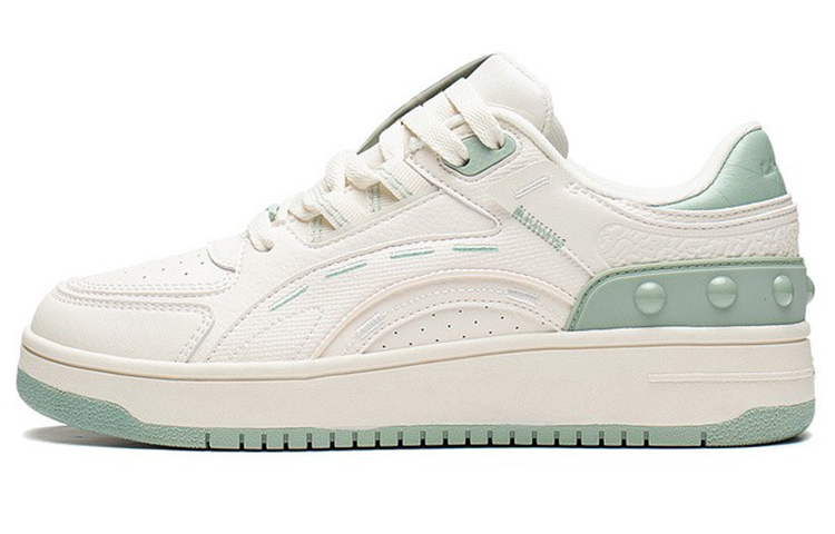 LiNing Lightweight And Wear-resistant Low-Top Skateboard Shoes Women's White Green