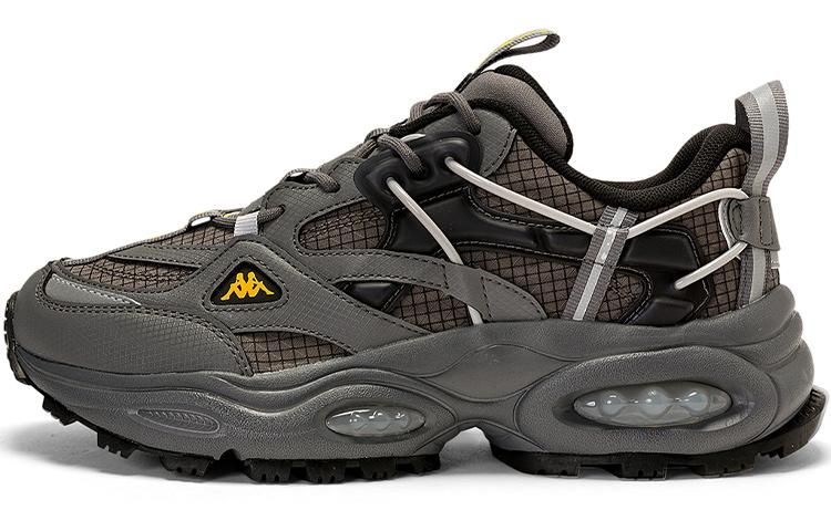 Kappa Cushioning Anti-Slip And Wear-Resistant Low-Top Chunky Sneakers Unisex The Shade Is Grayish Black