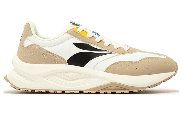 361° Anti-Slip Wear-Resistant Low-Top Casual Shoes Men's White Yellow Black