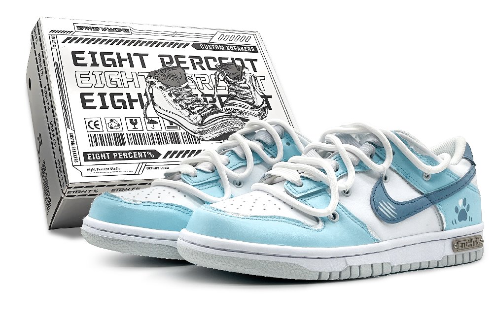 Nike Dunk 'Pure Platinum' Anti-Slip Wear-Resistant Low-Top Skateboard Shoes Men's Blue Green