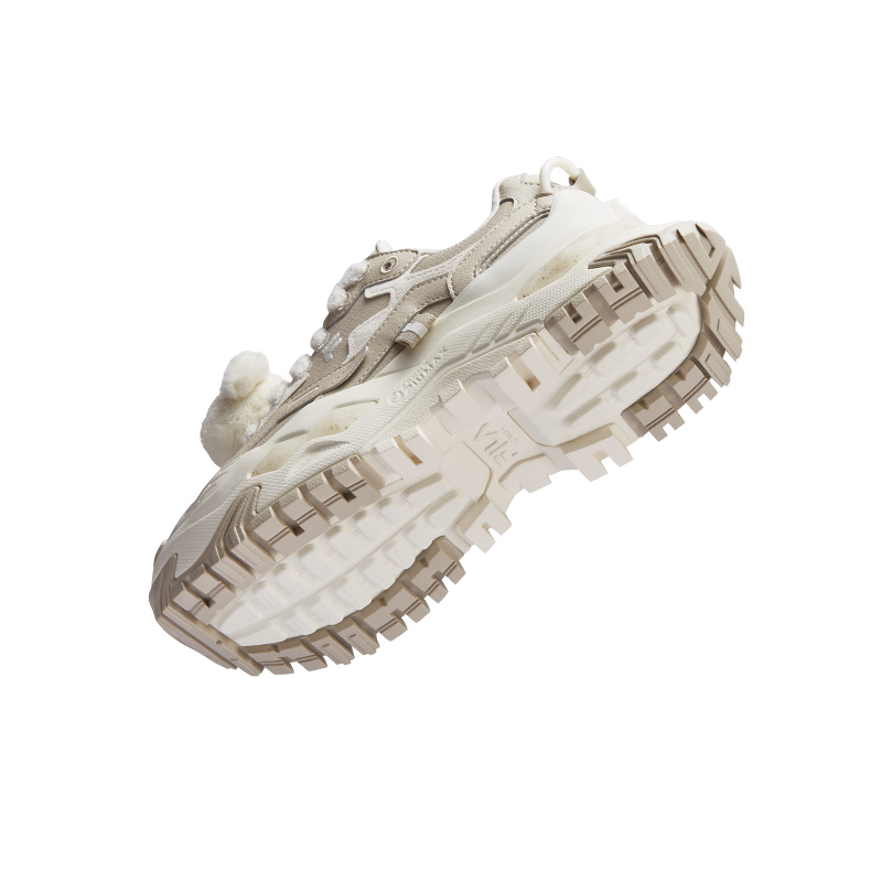 FILA FUSION BIANCO Hard Candy Moisture-Wicking Height Increasing Low-Top Casual Shoes Women's Brown White