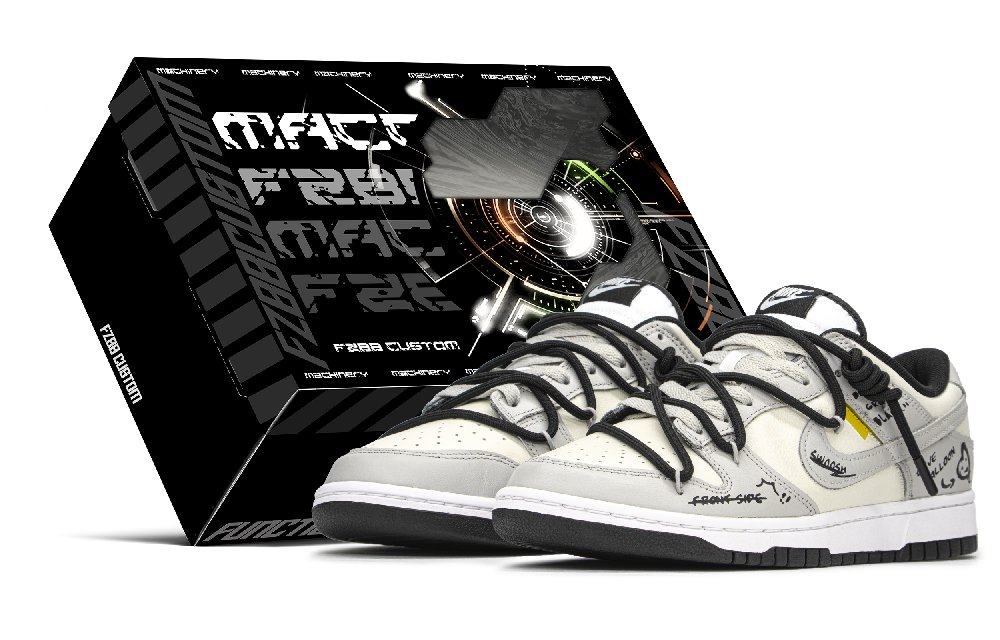 Nike Dunk Low Top Skateboard Shoes Unisex Black Gray