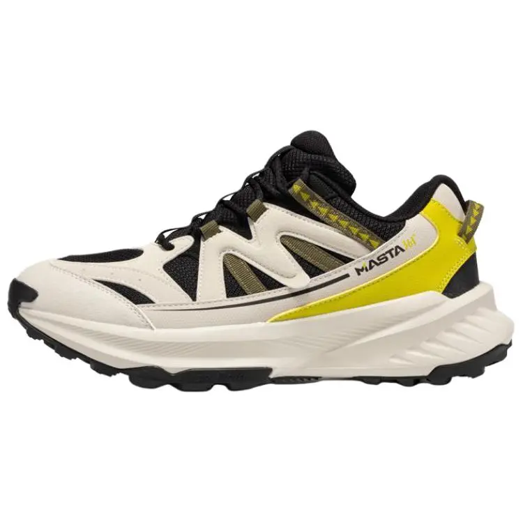 361° Slip Resistant Abrasion Resistant Grip Low Top Hiking Shoes Men's Beige Black